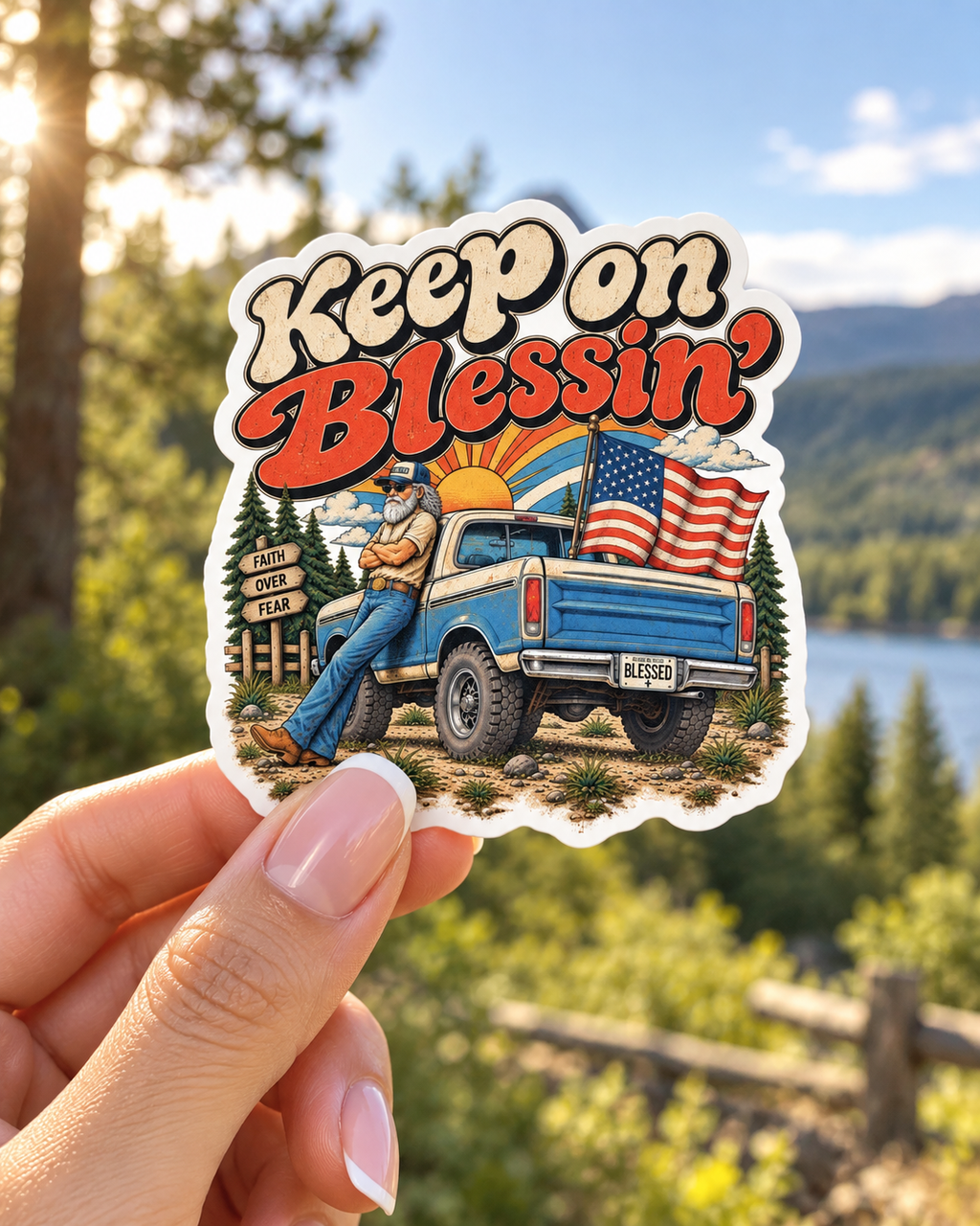 KEEP ON BLESSIN' - STICKER