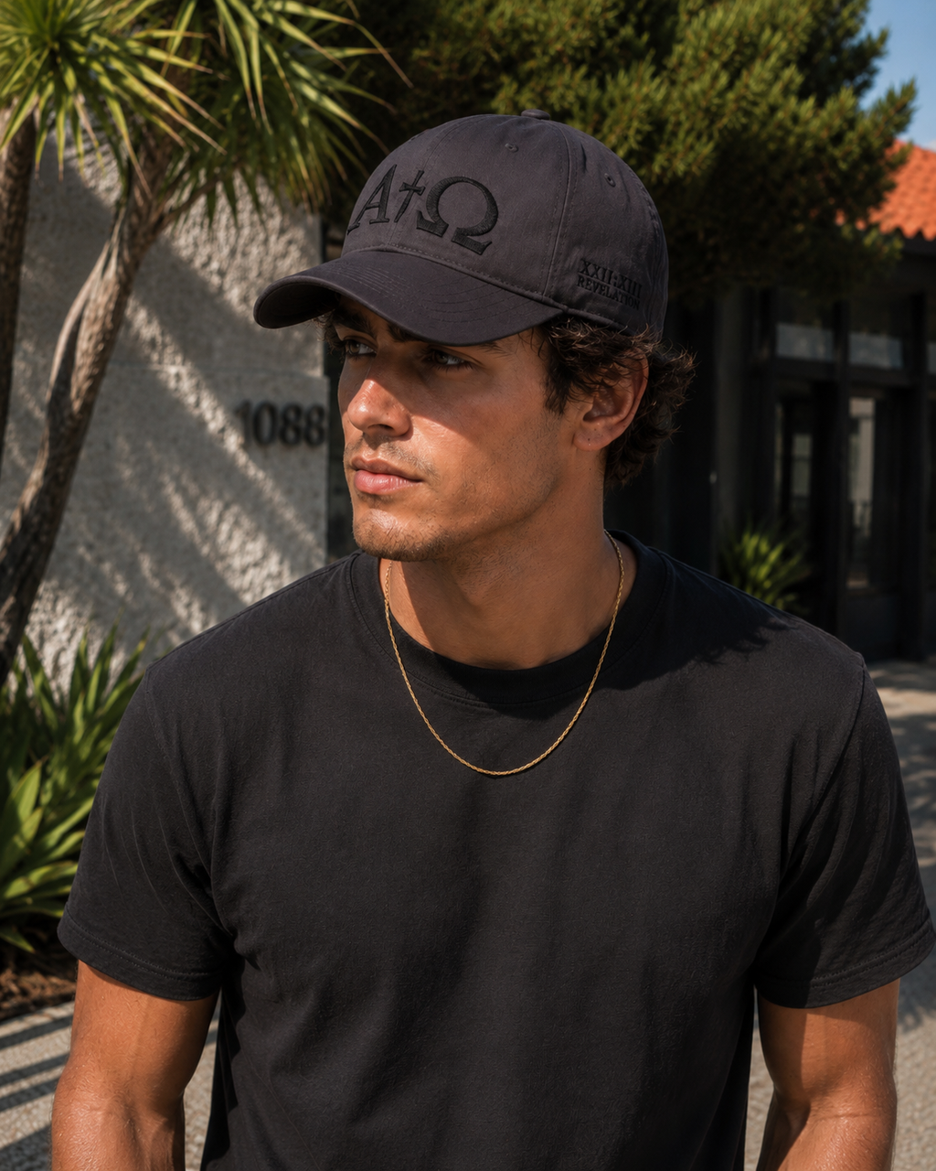 Black dad hat with ALPHA + OMEGA™ logo