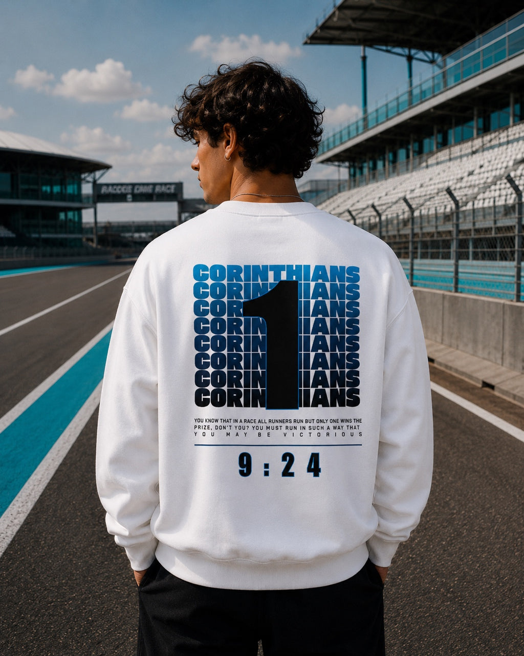 RUN THE RACE - CREWNECK