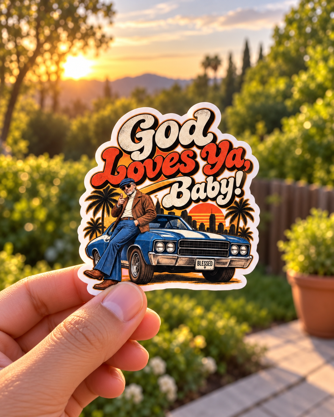 GOD LOVES YA BABY! - STICKER