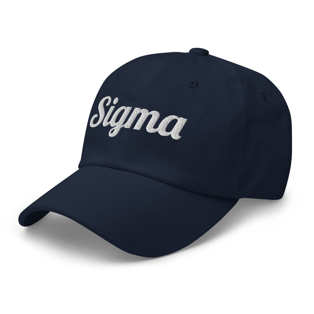 Navy dad baseball cap with Sigma™ script logo on front