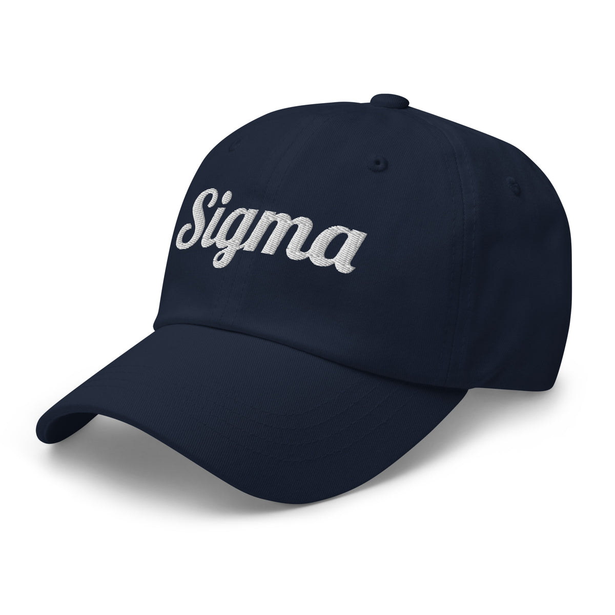 Navy dad baseball cap with Sigma™ script logo on front